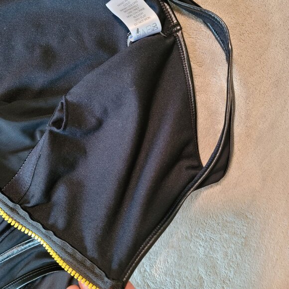 GabiFresh x Swimsuits For All D/DD+ Midnight Zipper Swimsuit One Piece Black - Picture 6 of 7